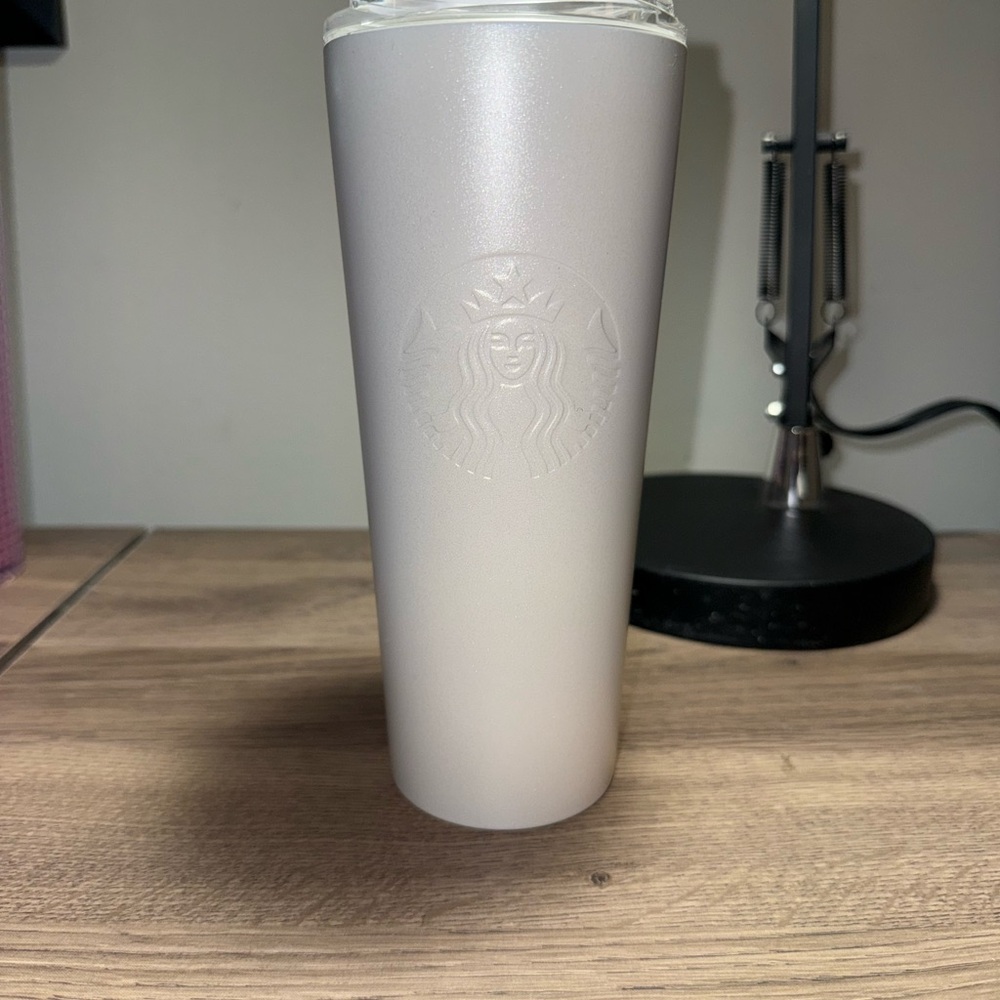 Starbucks Pearl White Tumbler Cold 16 fl oz